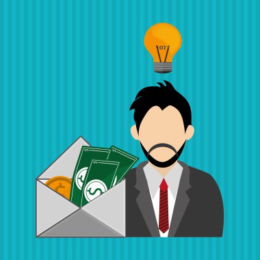 Fikir tasarım iş kavramı. Renkli resimde