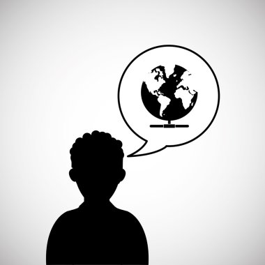 İletişim tasarımı. Internet kavramı. İzole illüstrasyon