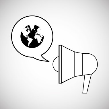 İletişim tasarımı. Internet kavramı. İzole illüstrasyon