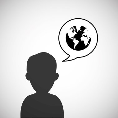 İletişim tasarımı. Internet kavramı. İzole illüstrasyon