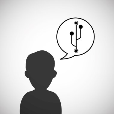 İletişim tasarımı. Internet kavramı. İzole illüstrasyon