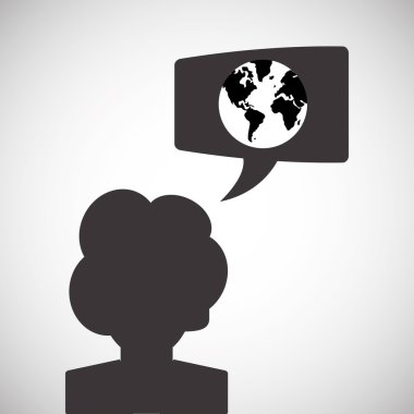 İletişim tasarımı. Internet kavramı. İzole illüstrasyon