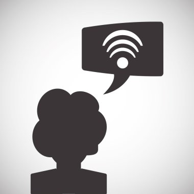 İletişim tasarımı. Internet kavramı. İzole illüstrasyon