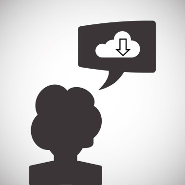 İletişim tasarımı. Internet kavramı. İzole illüstrasyon