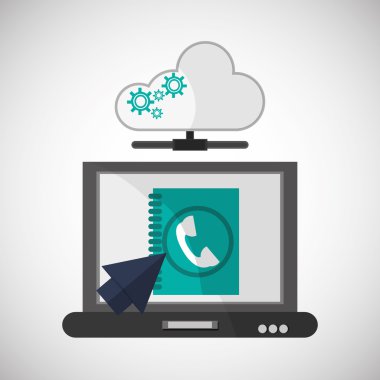 İletişim tasarımı. Internet kavramı. İzole illüstrasyon