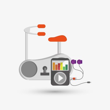 Sağlıklı yaşam tarzı tasarım. Welness simgesi. Renkli resimde