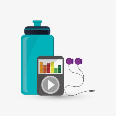 Sağlıklı yaşam tarzı tasarım. Welness simgesi. Renkli resimde