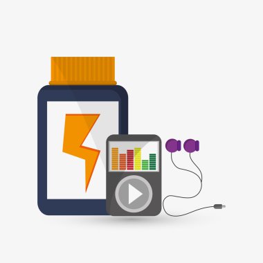 Sağlıklı yaşam tarzı tasarım. Welness simgesi. Renkli resimde