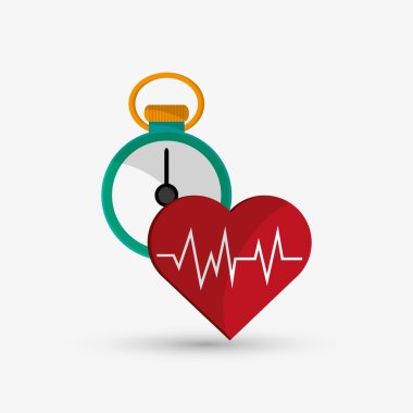 Sağlıklı yaşam tarzı tasarım. Welness simgesi. Renkli resimde