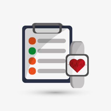 Sağlıklı yaşam tarzı tasarım. Welness simgesi. Renkli resimde