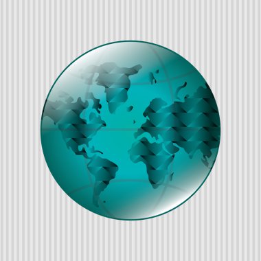 Planet tasarım. Dünya simgesi. Düz illüstrasyon