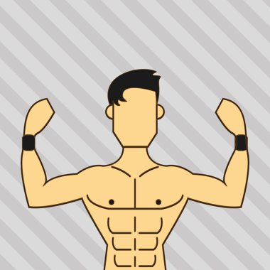 Spor salonu simgesi tasarım, vektör çizim