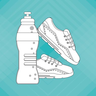 Spor salonu simgesi tasarım, vektör çizim