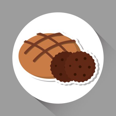 ekmek simgesi tasarım, illüstrasyon vektör,