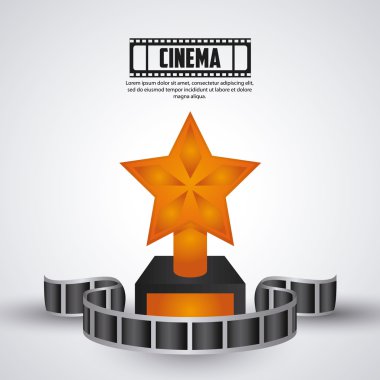 Sinema tasarım. Film kavramı. Düz illüstrasyon