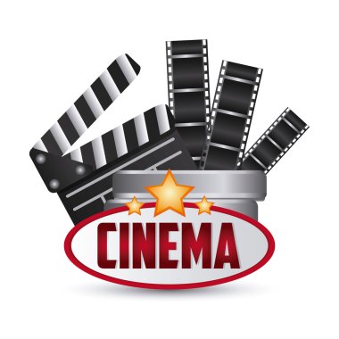 Sinema tasarım. Film kavramı. Düz illüstrasyon