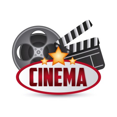 Sinema tasarım. Film kavramı. Düz illüstrasyon