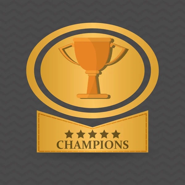 Champion design. vinnare-ikonen. Färgglad illustration — Stock vektor