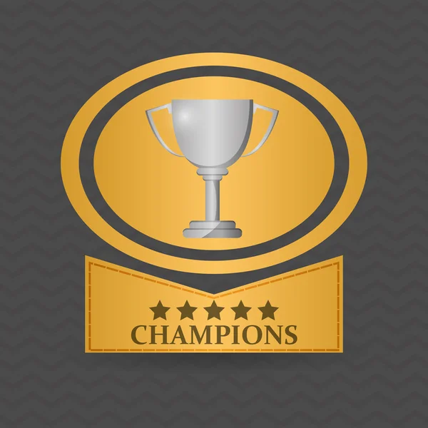 Champion design. vinnare-ikonen. Färgglad illustration — Stock vektor