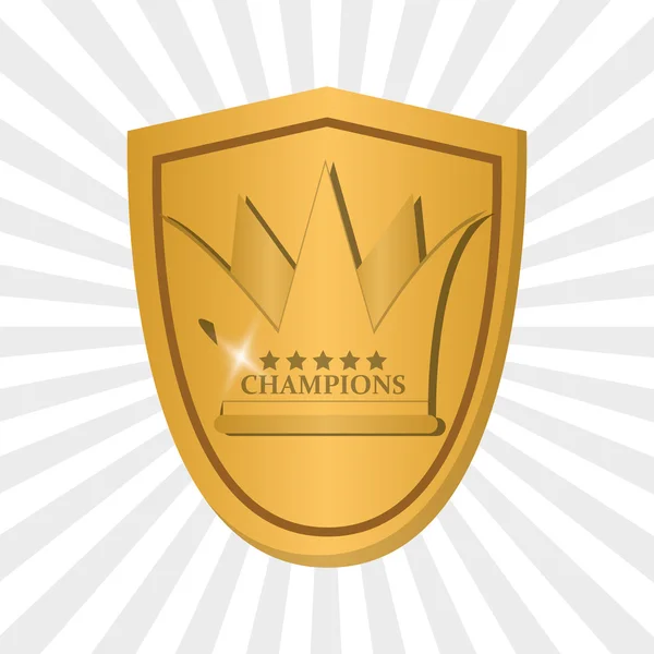 Design champion. icône gagnante. Illustration colorée — Image vectorielle