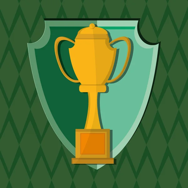 Design da campione. icona del vincitore. Illustrazione colorata — Vettoriale Stock