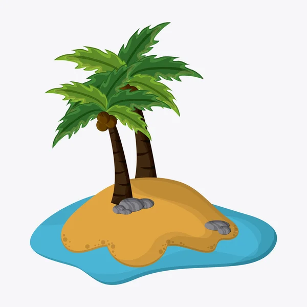 Design de praia. Ícone de verão. Ilustração colorida —  Vetores de Stock