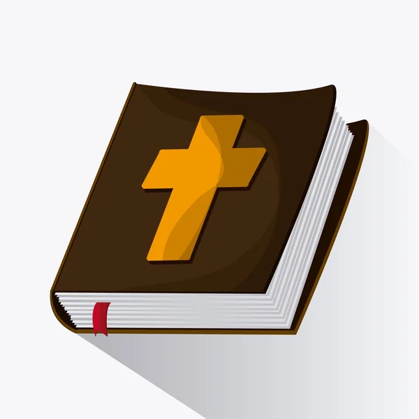 Desenho bíblico. Ícone do livro. Ilustração plana —  Vetores de Stock