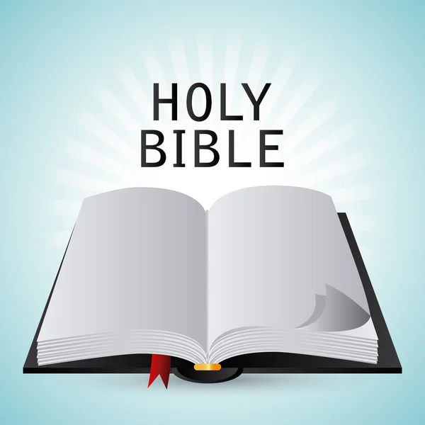 Conception biblique. Icône livre. Illustration plate — Image vectorielle
