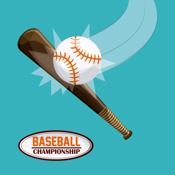 Baseball design. sport  icon. Colorful illustration — Stock Vector