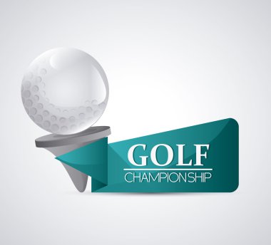 Golf tasarım. Spor idolü. Düz illüstrasyon, düzenlenebilir vektör