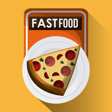 Fast food tasarım. menü simgesini. Renkli resimde