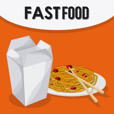 Fast food tasarım. menü simgesini. Renkli resimde