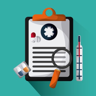 Tıbbi bakım tasarım. Sağlık simgesi. Düz illüstrasyon, düzenlenebilir vektör