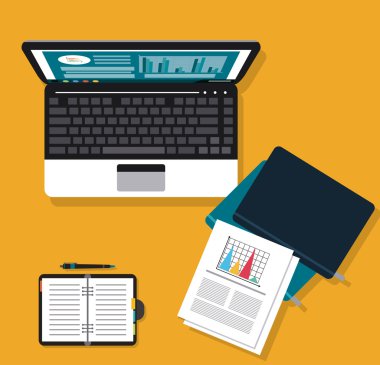 Zaman tasarım çalışması. Office simge. Renkli resimde