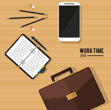 Zaman tasarım çalışması. Office simge. Renkli resimde