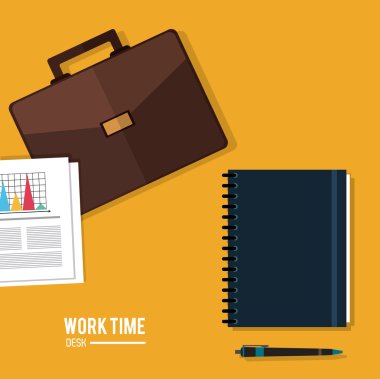 Zaman tasarım çalışması. Office simge. Renkli resimde