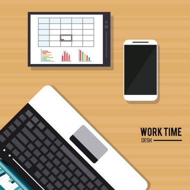 Zaman tasarım çalışması. Office simge. Renkli resimde