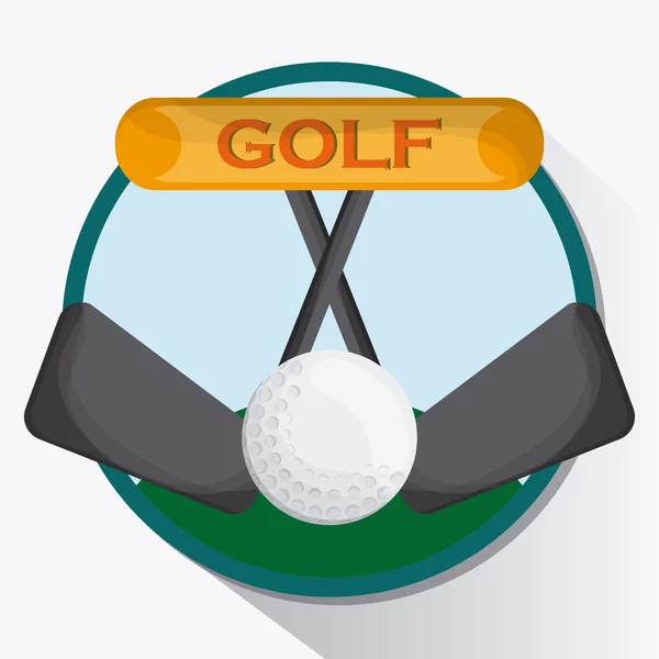 Golf ontwerp. Het pictogram van de sport. Vlakke afbeelding, bewerkbare vector — Stockvector