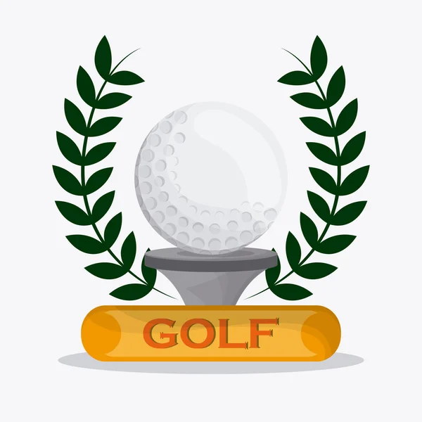 Golf design. Icône sport. Illustration plate, vecteur modifiable — Image vectorielle