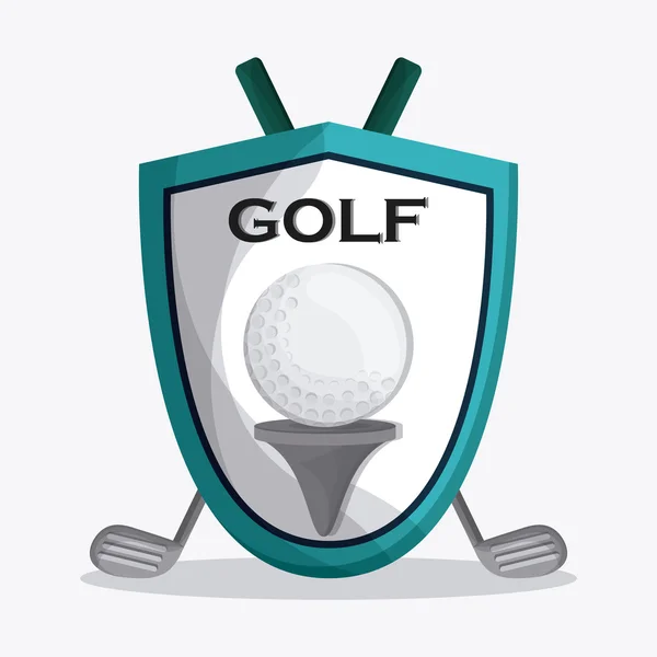 Progettazione golf. Icona dello sport. Illustrazione piatta, vettore modificabile — Vettoriale Stock