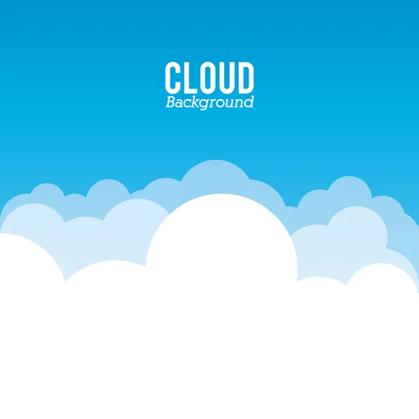 Conception de nuages. Icône de Wheater. Illustration colorée — Image vectorielle