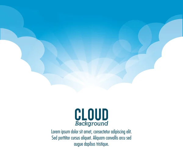 Conception de nuages. Icône de Wheater. Illustration colorée — Image vectorielle