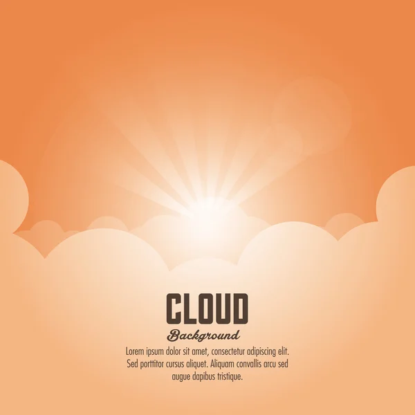 Diseño de nubes. Icono del volante. Colorida ilustración — Vector de stock