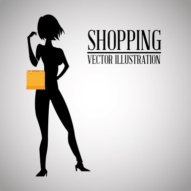 Tasarım alışveriş. Ticaret simgesi. Renkli tasarım