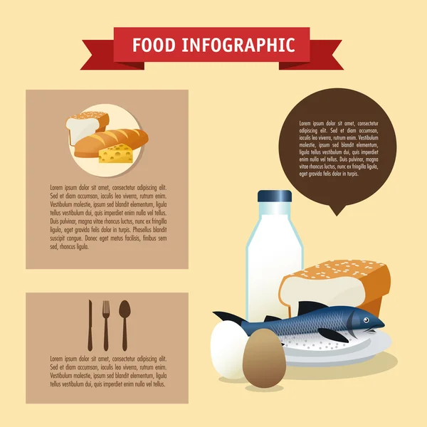 Gıda tasarım. Infographic simgesi. Renkli resimde