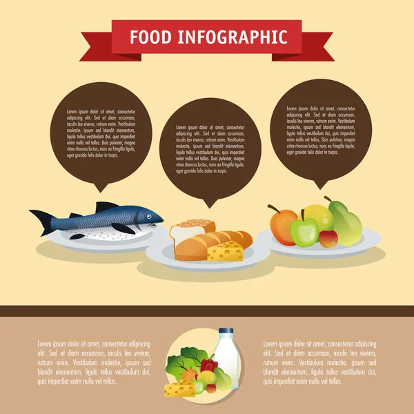 Gıda tasarım. Infographic simgesi. Renkli resimde