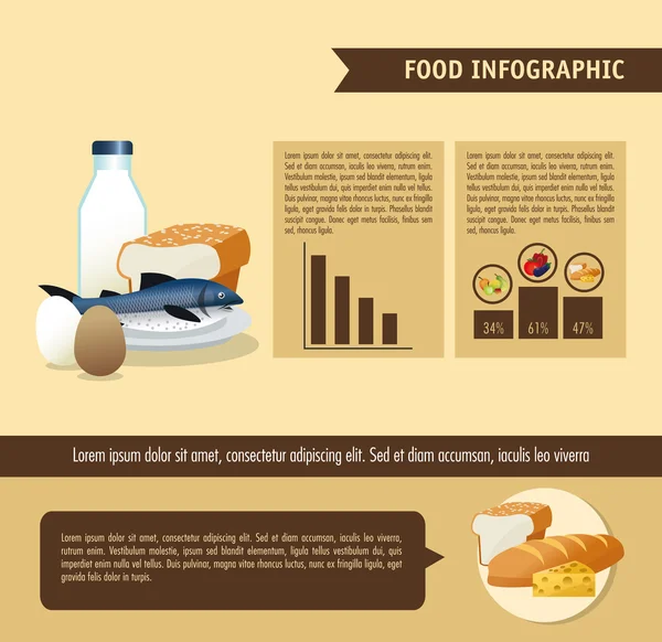 Gıda tasarım. Infographic simgesi. Renkli resimde