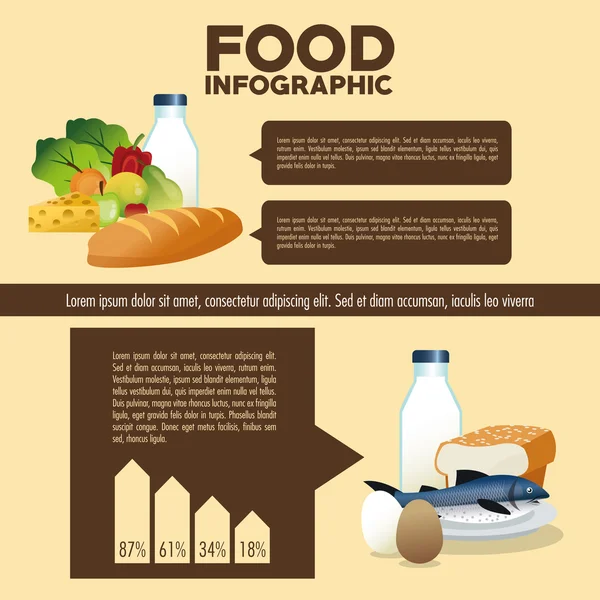 Gıda tasarım. Infographic simgesi. Renkli resimde
