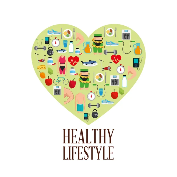 Sağlıklı yaşam tarzı tasarım. Welness simgesi. Renkli resimde