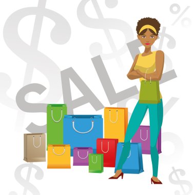 Tasarım alışveriş. Ticaret simgesi. Renkli tasarım